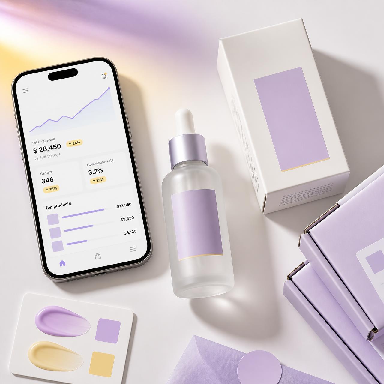 Minimal luxury cosmetic product